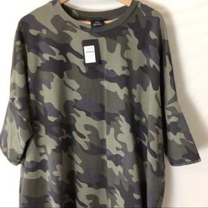 Oversize Camo high-low dress